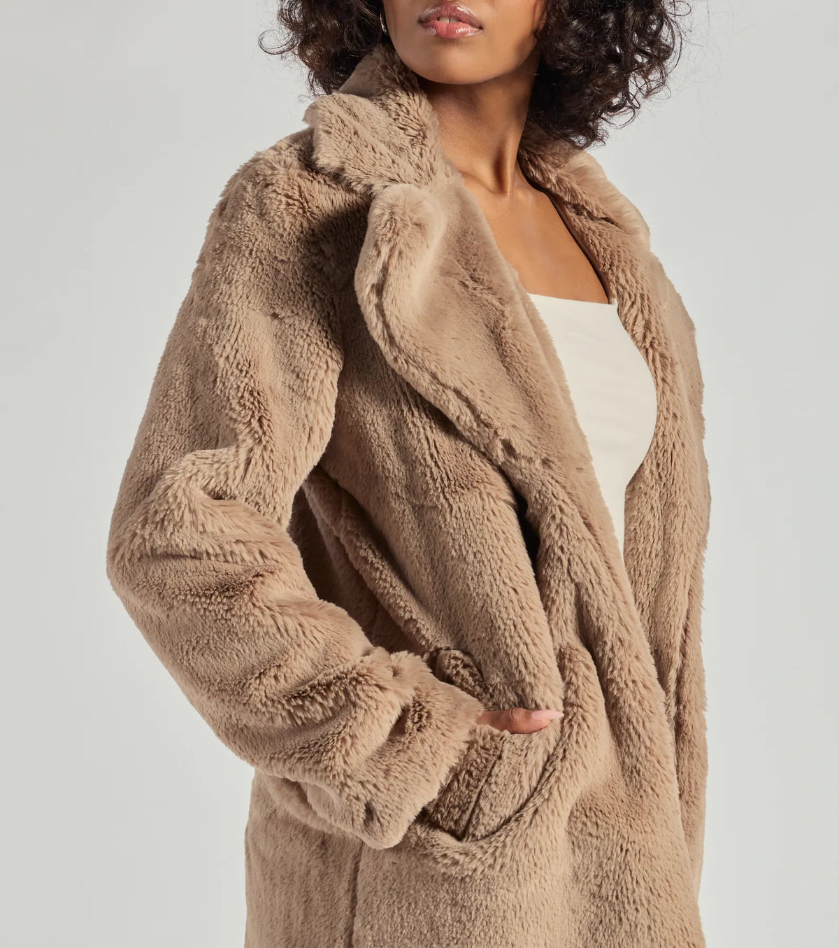 Mira | Longline Faux Fur Coat