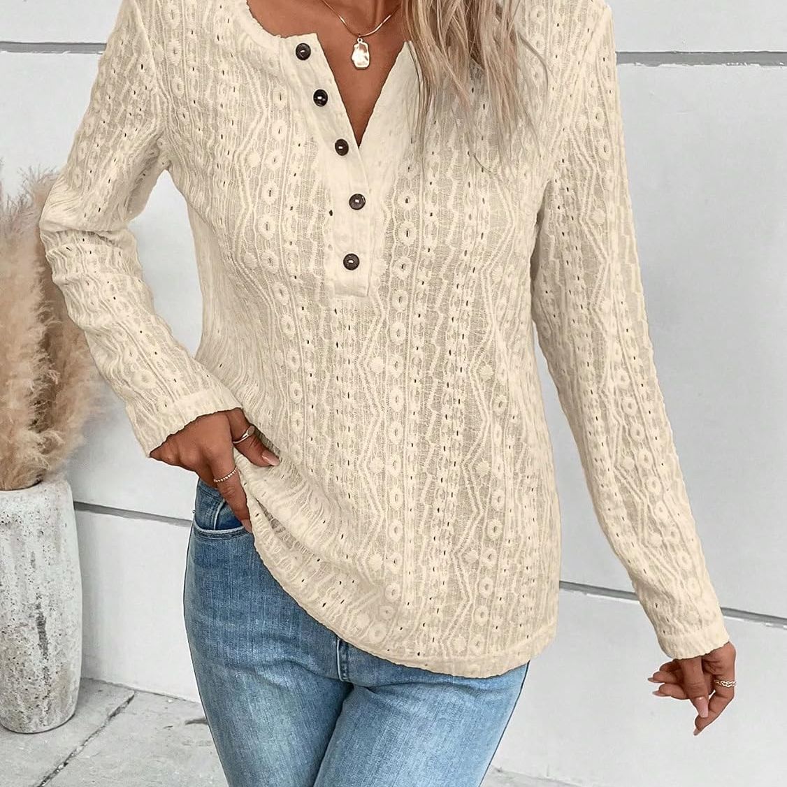 Knot-Detail Knit Sweater