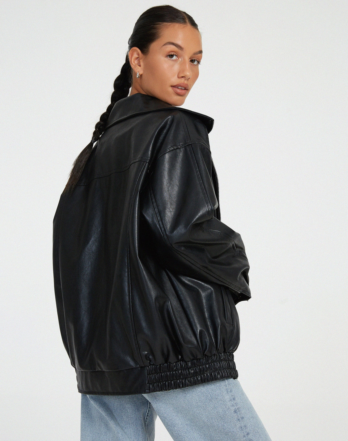 LIV Oversized Leather Autumn Jacket