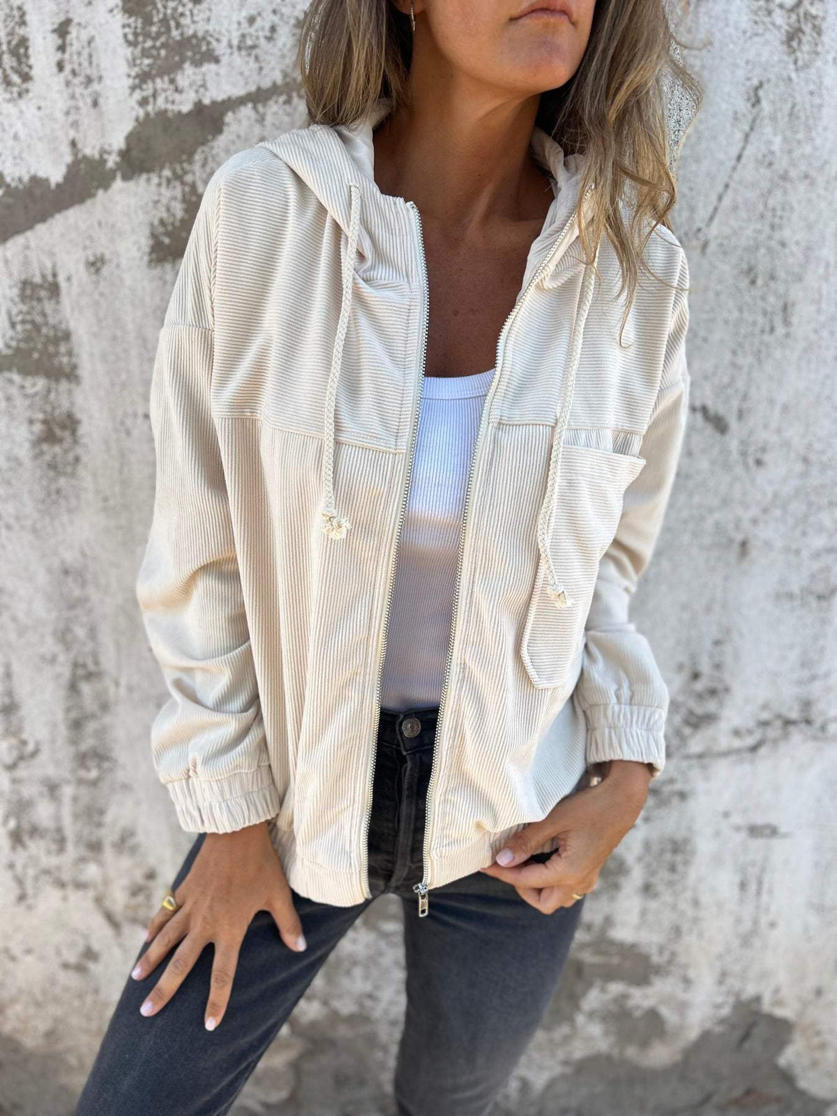 Casual Hooded Zip Jacket