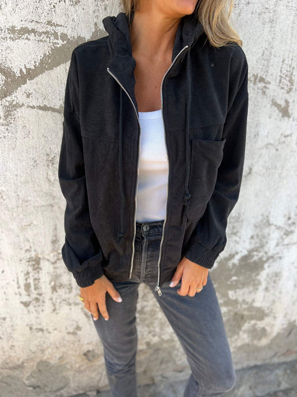 Casual Hooded Zip Jacket