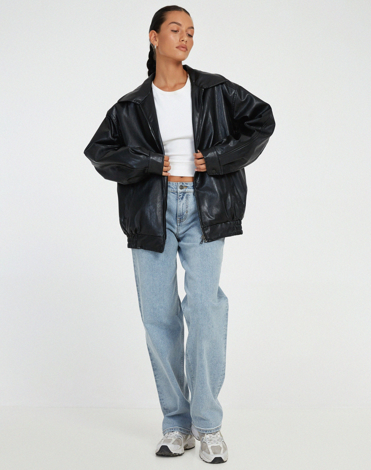 LIV Oversized Leather Autumn Jacket