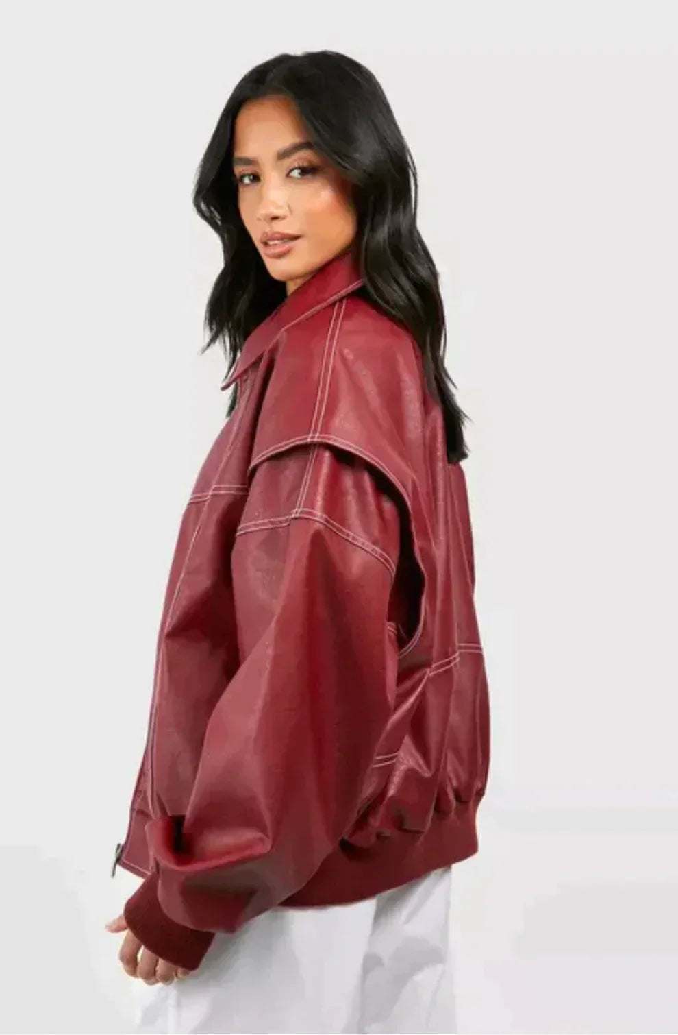 Rosie | Leather Bomber Jacket