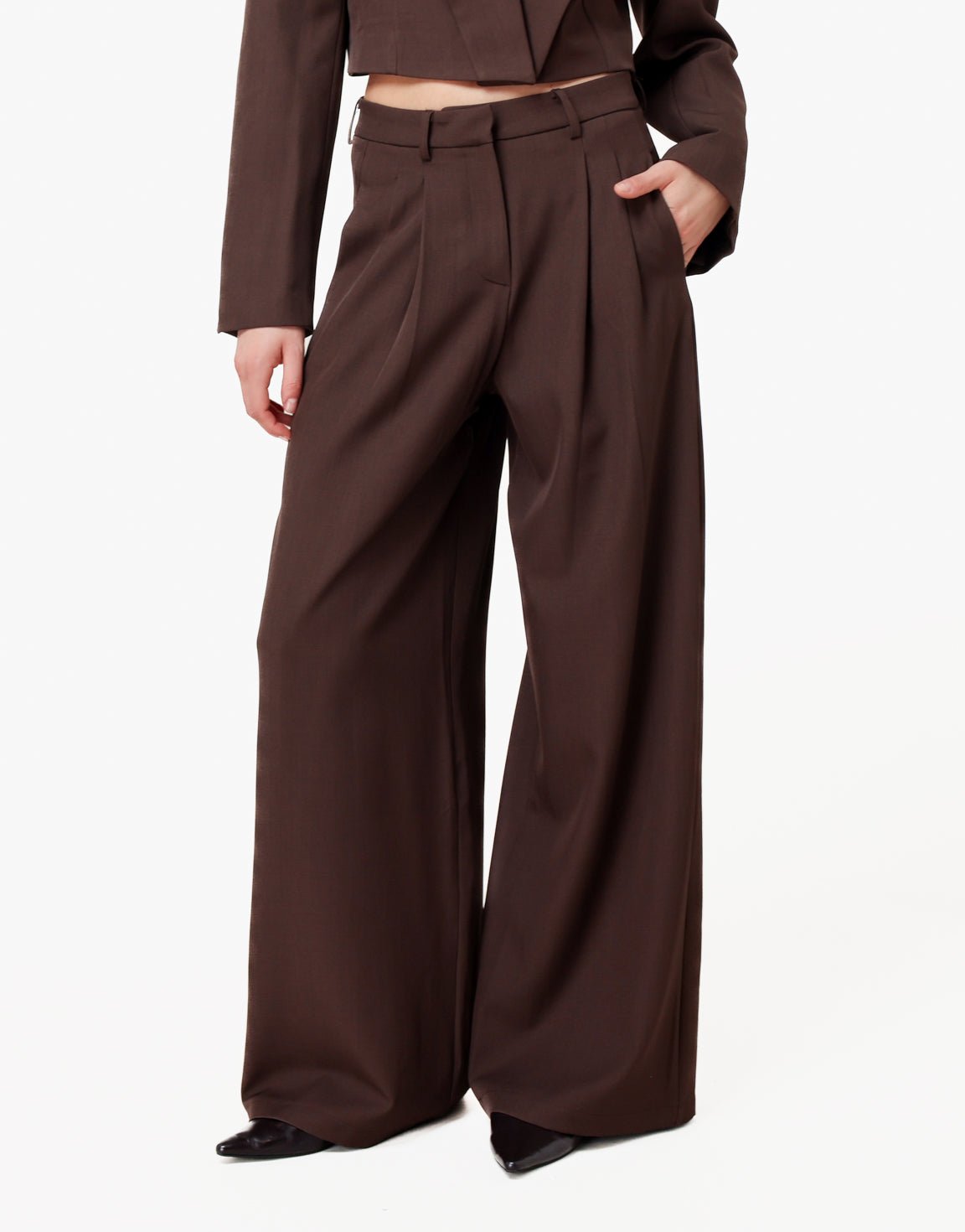 Avery | Cropped Blazer & Wide-Leg Trouser Set